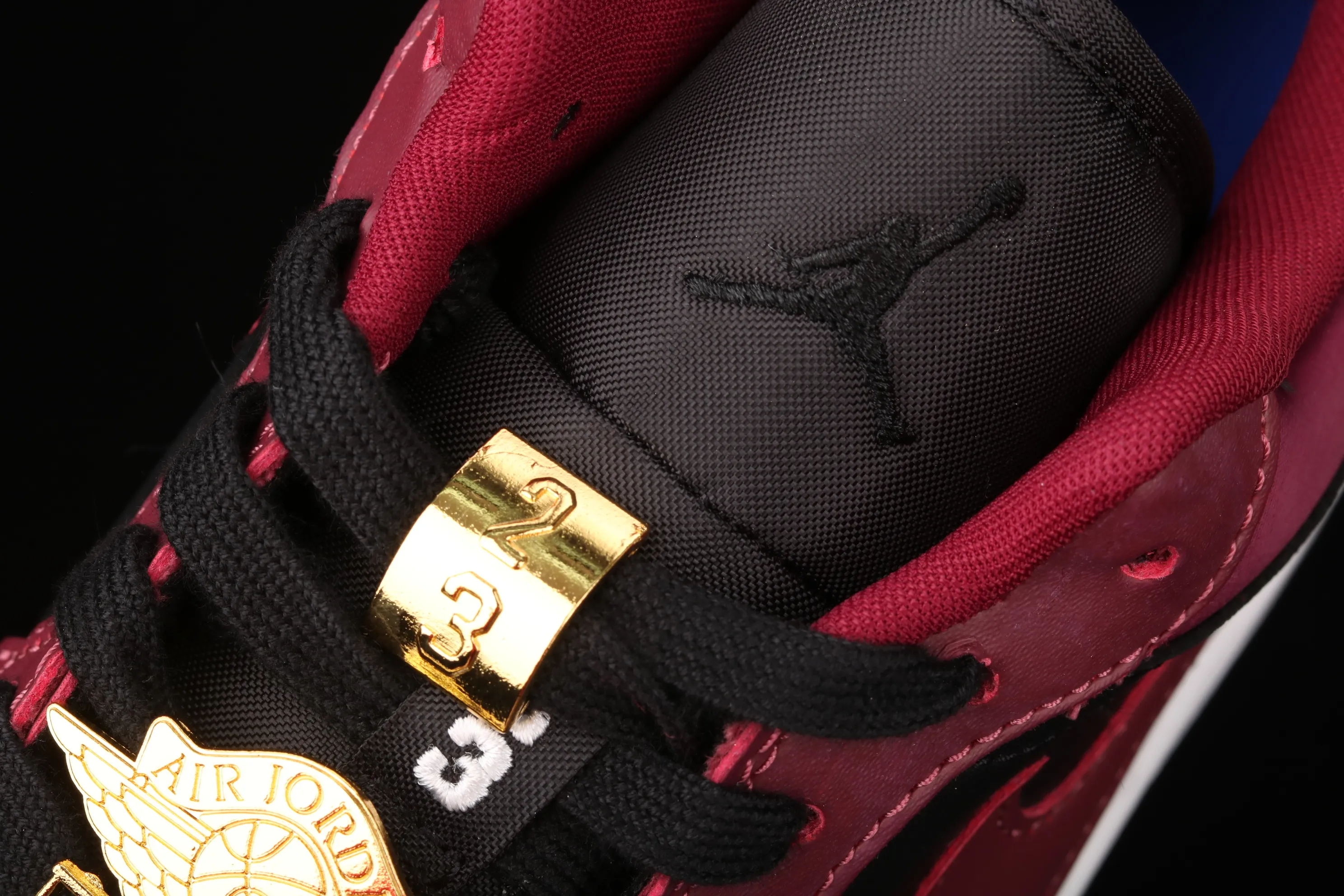 All categories Air Jordan Jordan series basketball shoes Air Jordan 1 Low G version pure original Air Jordan1 Low AJ1 Joe 1 black wine red metal flying wings reverse low-top basketball shoes DB6491-600